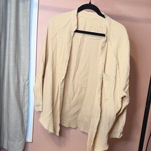 Aerie Cream Textured Top